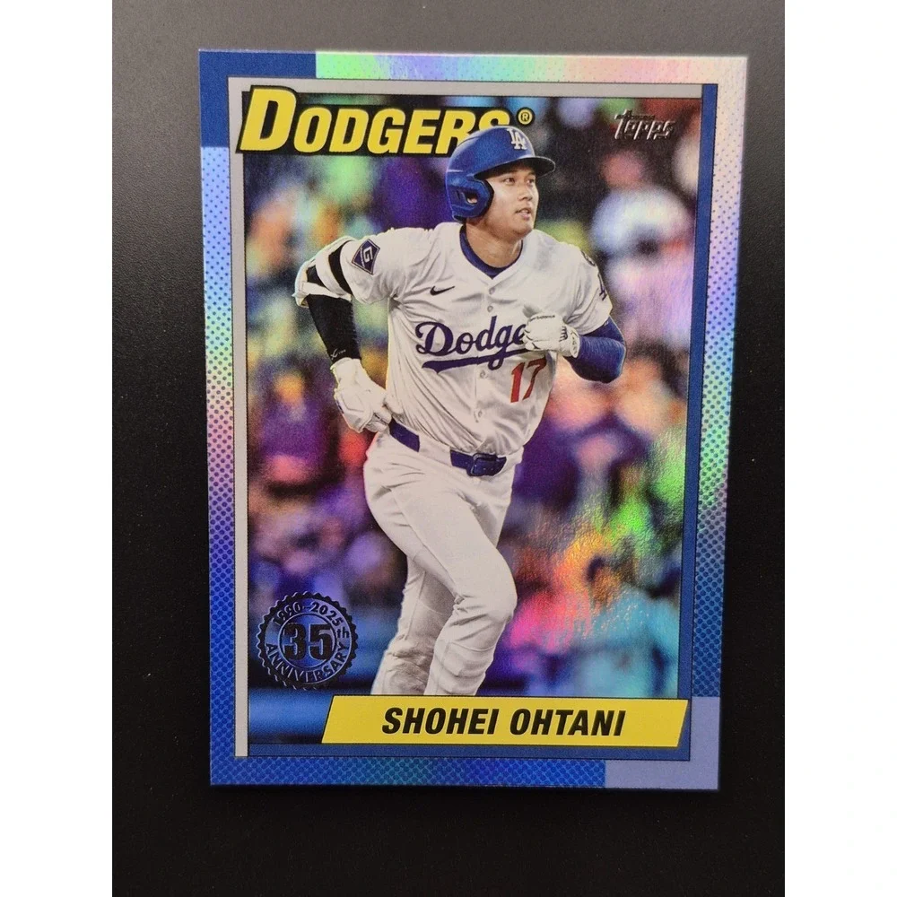 2025 Topps Update Series Shohei Ohtani #U90-33 1990 Rainbow Foil Dodgers - Picture 3 of 12
